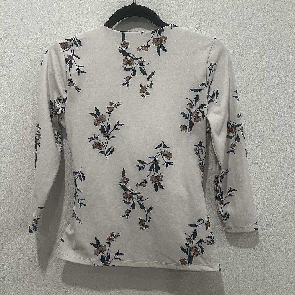 Ann Taylor Floral Wrap Blouse Petites Xs Office School Casual Work Business Chic - Picture 4 of 6